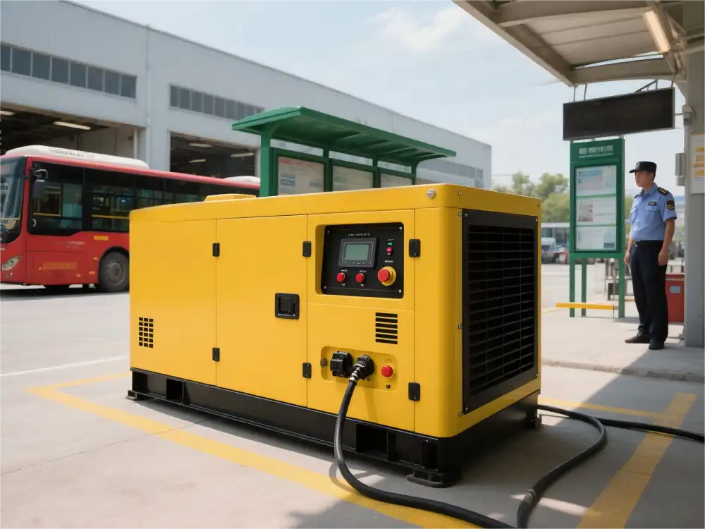 What are the benefits of diesel generators in transportation hubs?